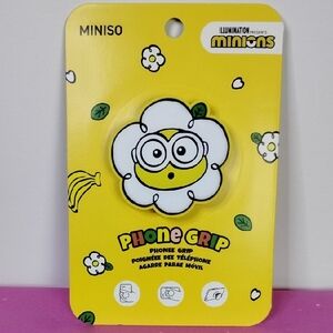 Miniso Minions Phone Grip Flower Daisy Face